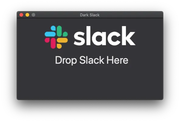 Slack running with a custom dark theme applied